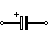 símbolo de condensador polarizado