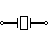 símbolo del oscilador de cristal